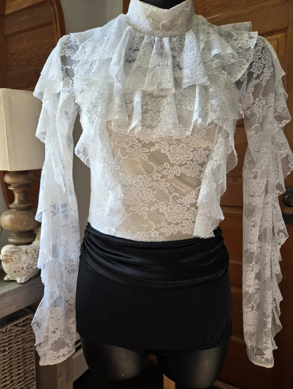 Puffy Lace Shirt Pirate/ Prince Dance Costume Adult Small
